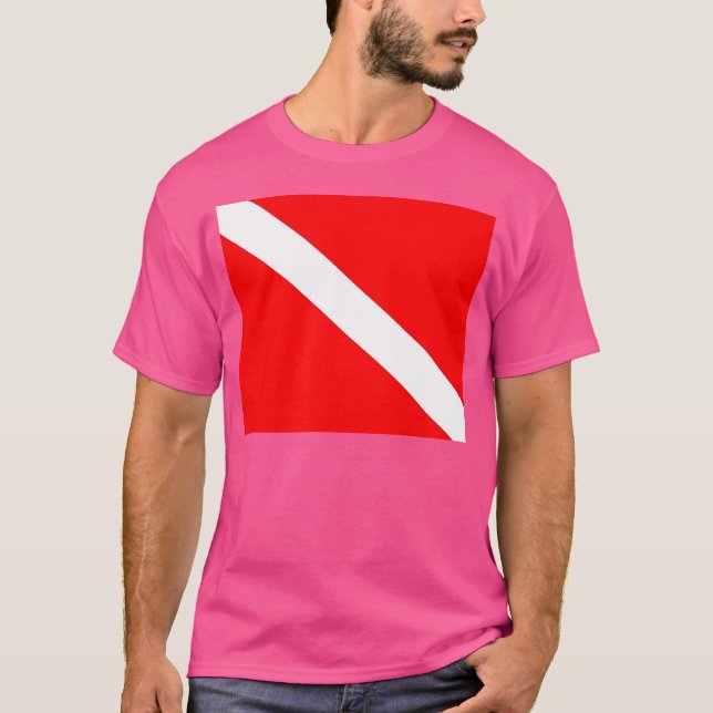Diver Down Flag Scuba Diver Snorkeling Diving Snor T-Shirt (Front)