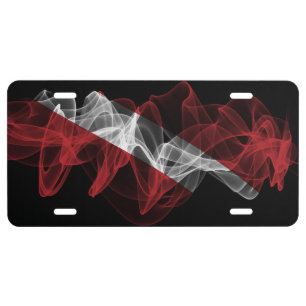 Diver Down Flag, Scuba flag, Smoke Flag License Plate