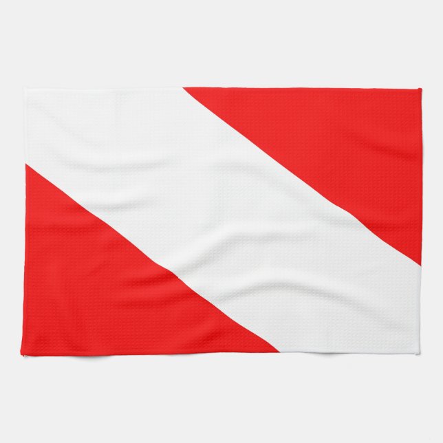 Diver down flag towel (Horizontal)