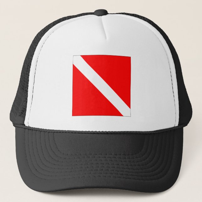 Diver Down Flag Trucker Hat (Front)