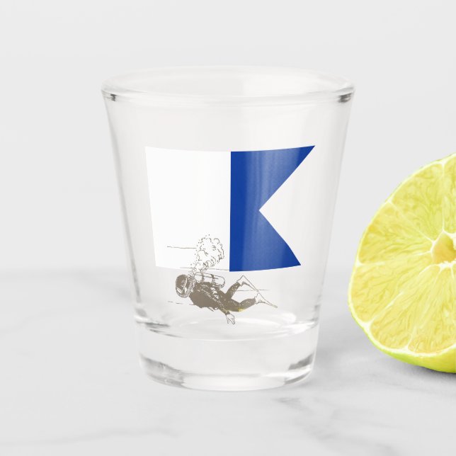 Diver Down Shot Glass (Front)
