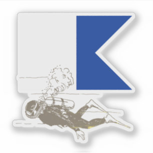 Diver Down Sticker