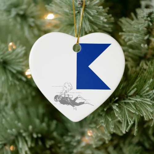 Diver Driver Ceramic Ornament