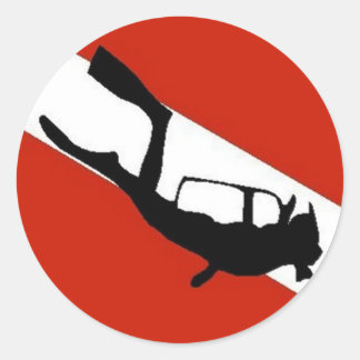 Diver Flag 2 Classic Round Sticker