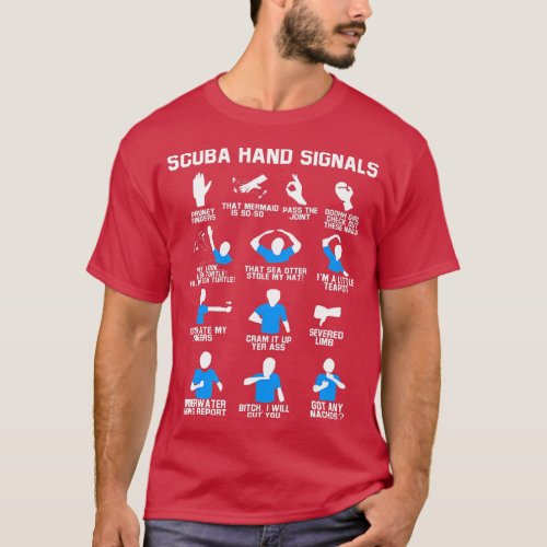 Diver Hand Sign Funny Scuba Hand Signals  T_Shirt