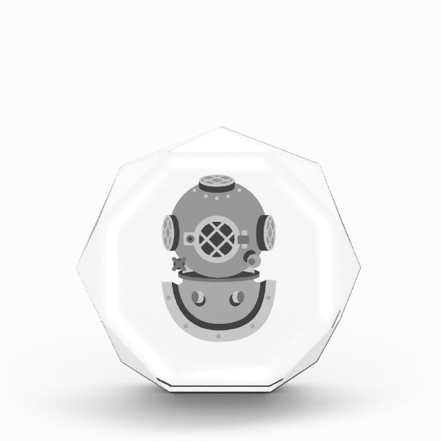 Diver Helmet Acrylic Award (Front)