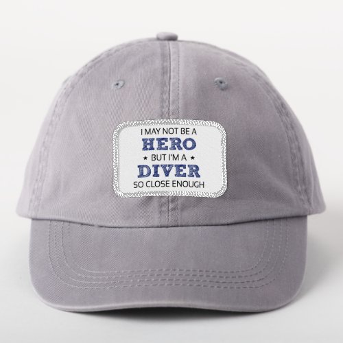 Diver Hero Humor Novelty Patch