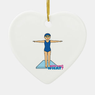 Diver - Medium Ceramic Ornament