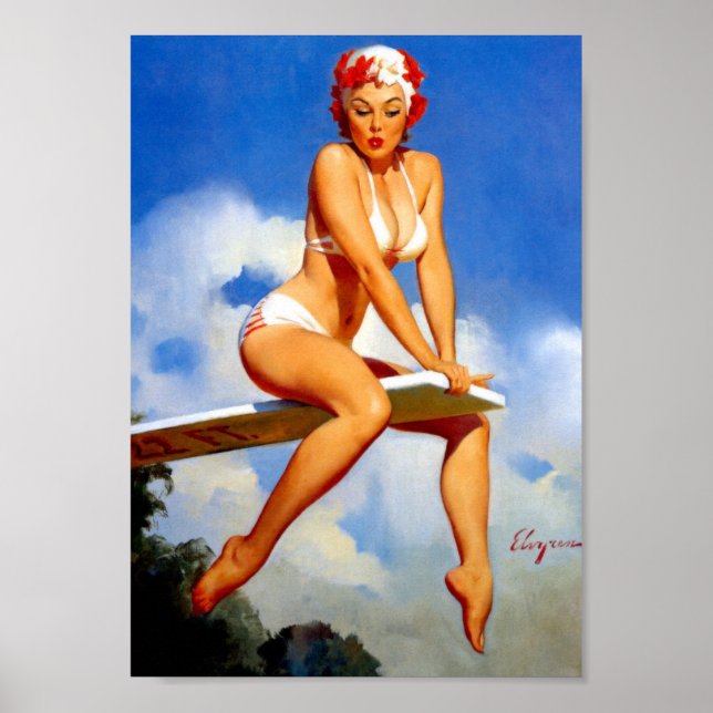 Diver Pin Up Poster (Front)