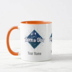 Diver retro Scuba Diving School Vintage Ocean Mug