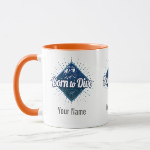 Diver retro Scuba Diving School Vintage Ocean Mug