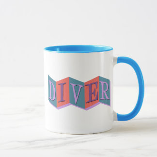 Diver (retro sign) mug