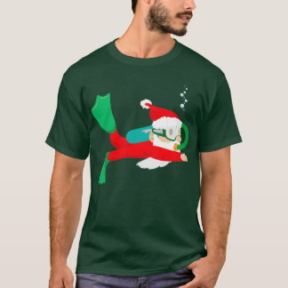 Diver Santa Claus Scuba Diving Christmas Gift 2 T-Shirt