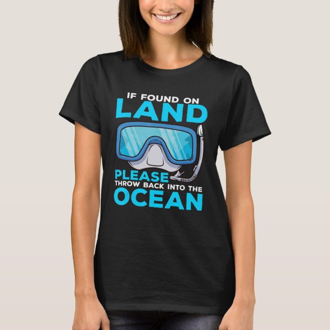Diver Snorkeling Diving Sport Vacation  4 T-Shirt (Front)