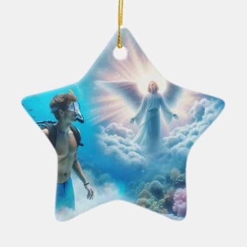 Diver spots an angel tree ornament