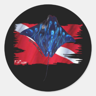 DiverDown Flag Creations Classic Round Sticker