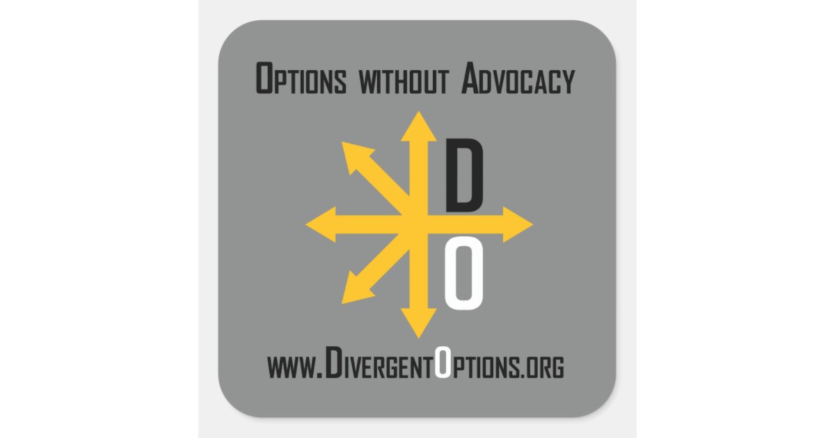 Divergent Options Sticker | Zazzle.com