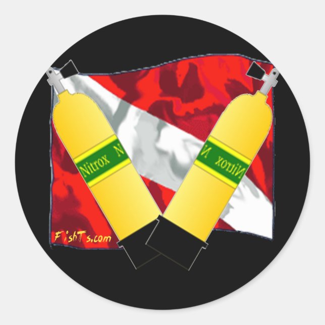Divers Den-Flags Classic Round Sticker (Front)