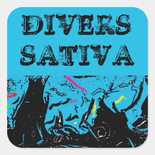 DIVERS SATIVA SQUARE STICKER (Front)