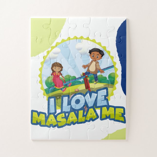 Diverse children's products-I Love Masala Me Jigsaw Puzzle (Vertical)