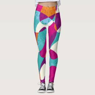 Diverse colors, vintage pattern collection. leggings