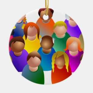Diverse Community Ceramic Ornament