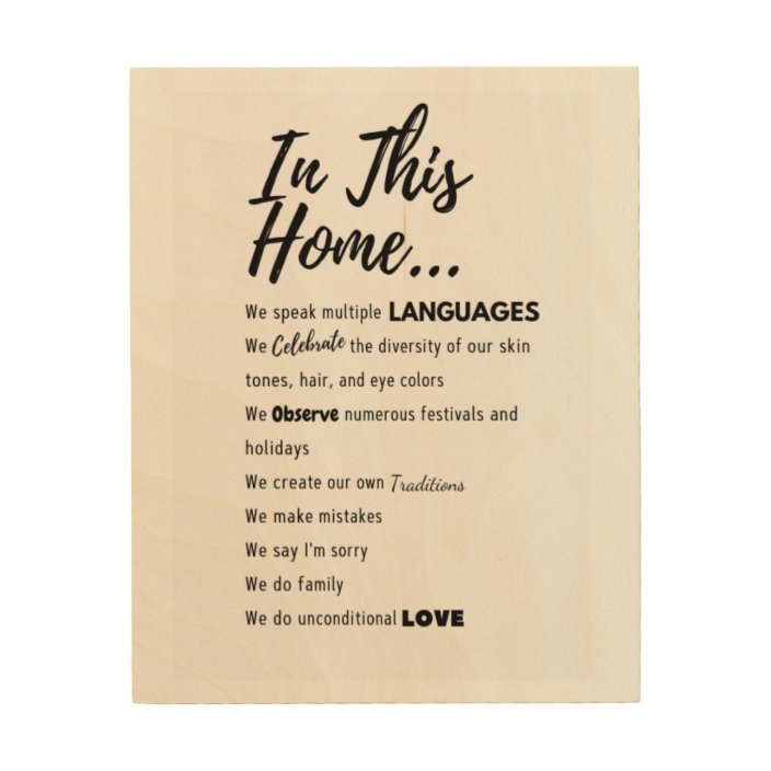 Diverse Family Products Wood Wall Art Zazzle Com