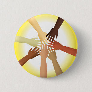Diverse Hands Pinback Button