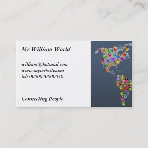 Customizable Diverse World Business Cards