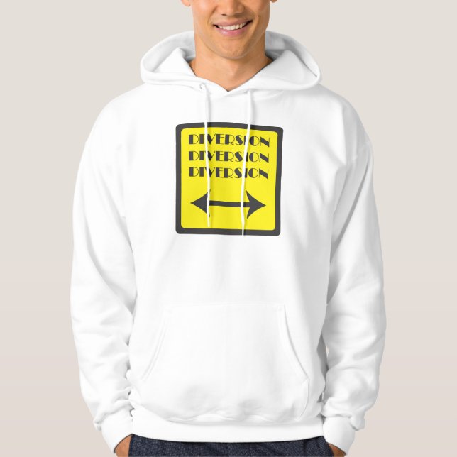 DIVERSION SIGN SQUARE HOODIE (Front)