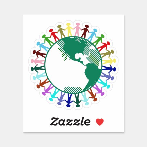 Diversity Around the World Sticker