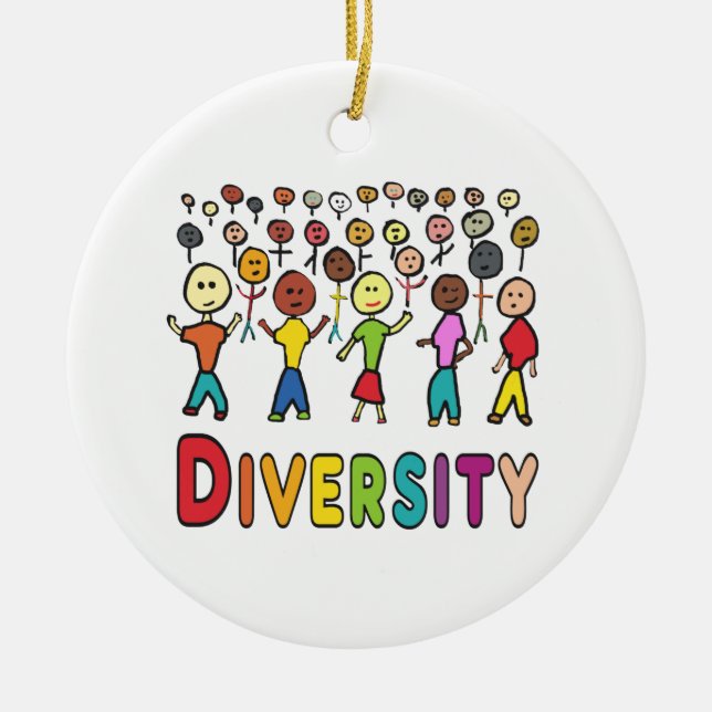 Diversity Ceramic Ornament (Front)