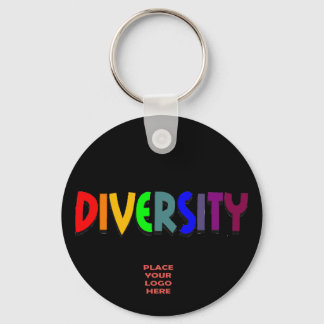 Diversity Custom Black Keychain