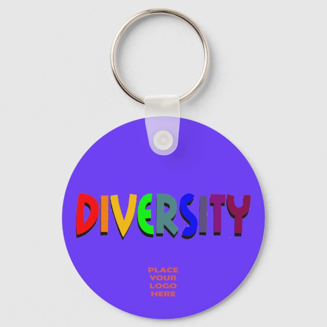 Diversity Custom Blue Keychain (Front)