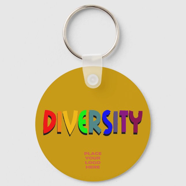 Diversity Custom Dark Gold Keychain (Front)