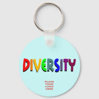 Diversity Custom Ice Blue Keychain