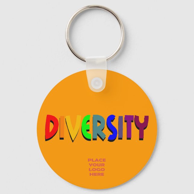 Diversity Custom Orange Keychain (Front)
