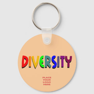 Diversity Custom Peach Keychain