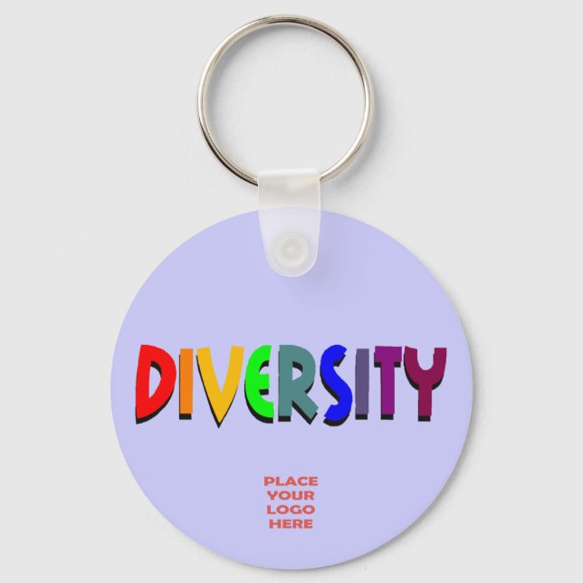 Diversity Custom Periwinkle Keychain (Front)