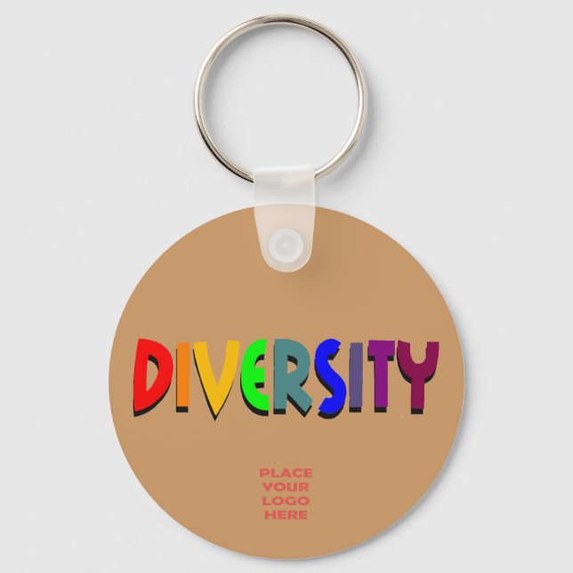Diversity Custom Raw Sienna Keychain (Front)