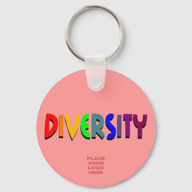 Diversity Custom Salmon Keychain (Front)