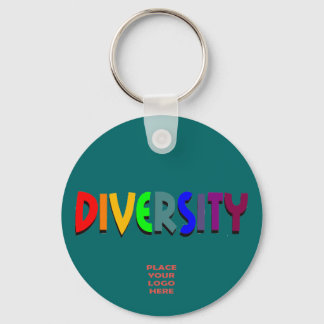 Diversity Custom Teal Keychain
