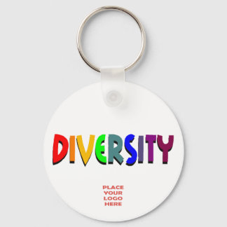 Diversity Custom White Keychain