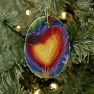 Diversity DEI Hearts Holiday Gift Ornament