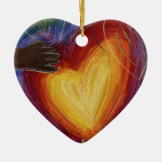 Diversity DEI Hearts Holiday Love Gift Ornament