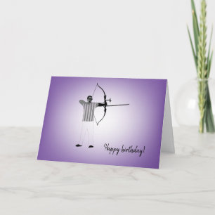Diversity Designs Man Pararcher Birthday Card