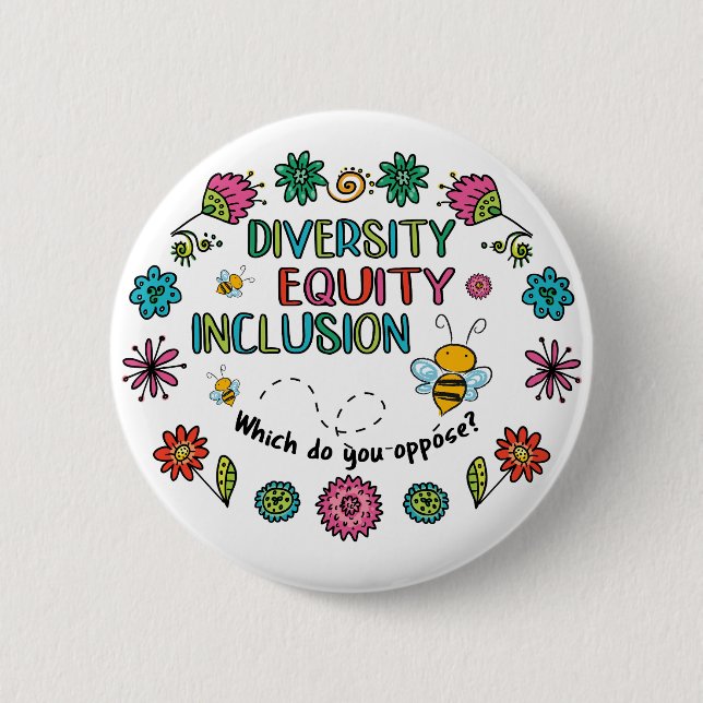 Diversity Equity Inclusion Button (Front)