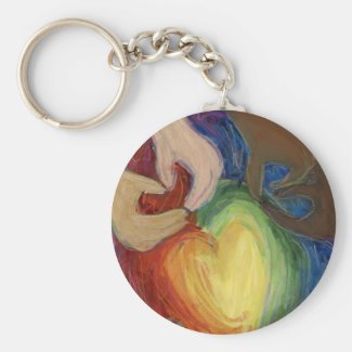 Diversity, Equity, & Inclusion DEI Hearts Keychain