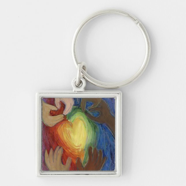 Diversity, Equity, & Inclusion DEI Keychain Charm (Front)