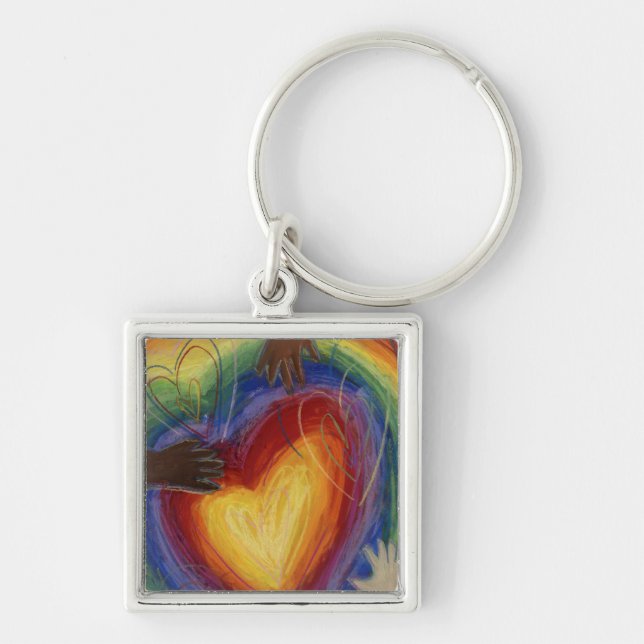 Diversity, Equity, & Inclusion DEI Keychain Charm (Front)